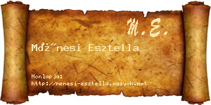 Ménesi Esztella névjegykártya